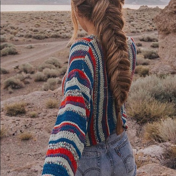 Urban Outfitters striped yarn sweater size small - Picture 2 of 6